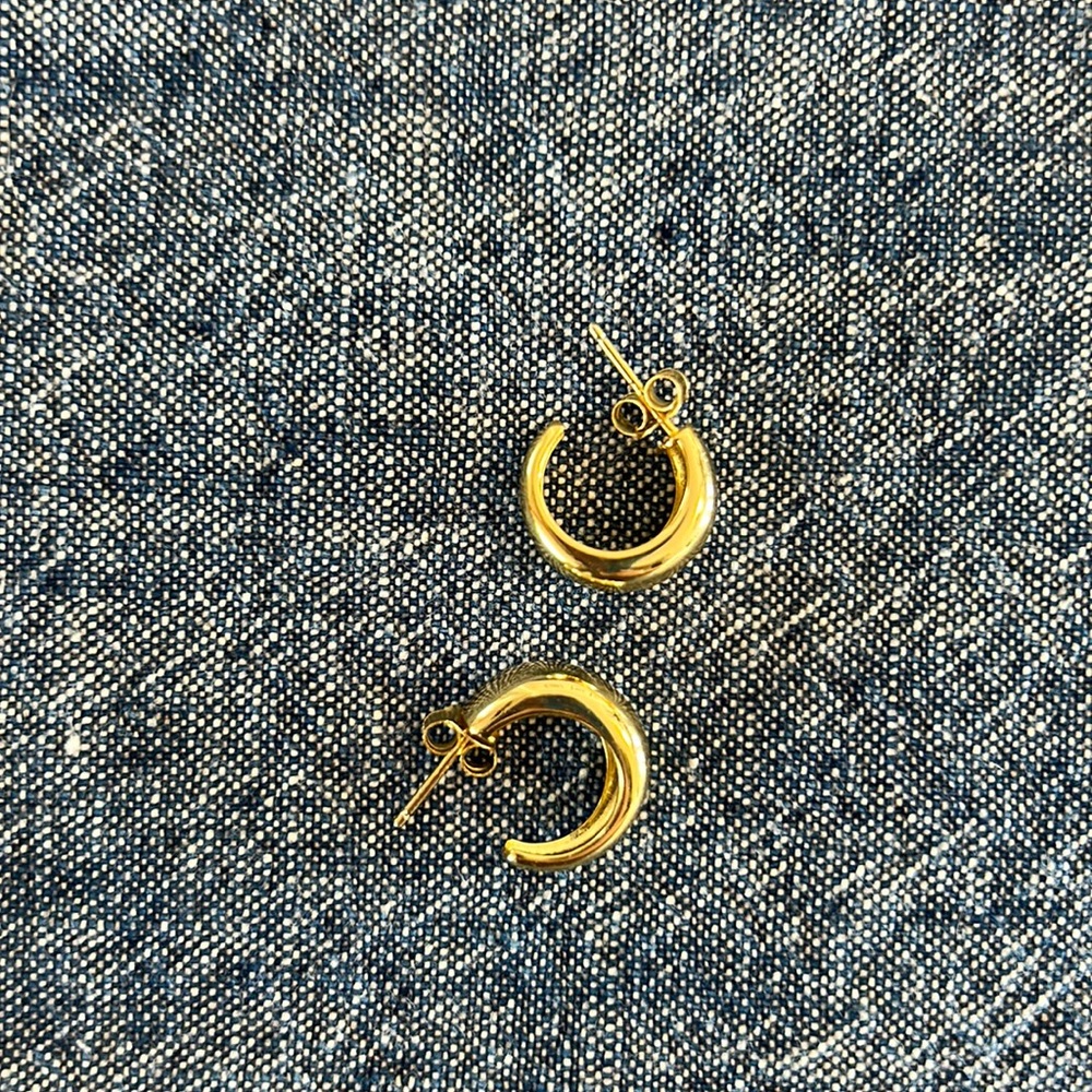 PAVOI 14k gold plated hoops